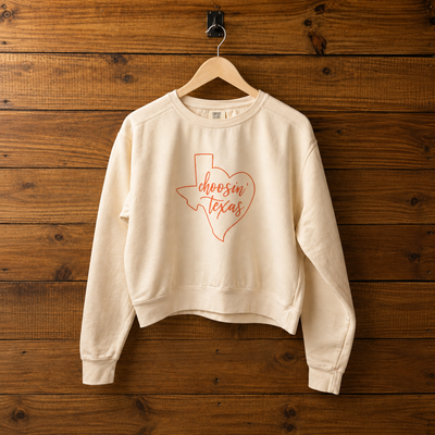 Choosin’ Texas Women’s Comfort Colors Sweatshirt