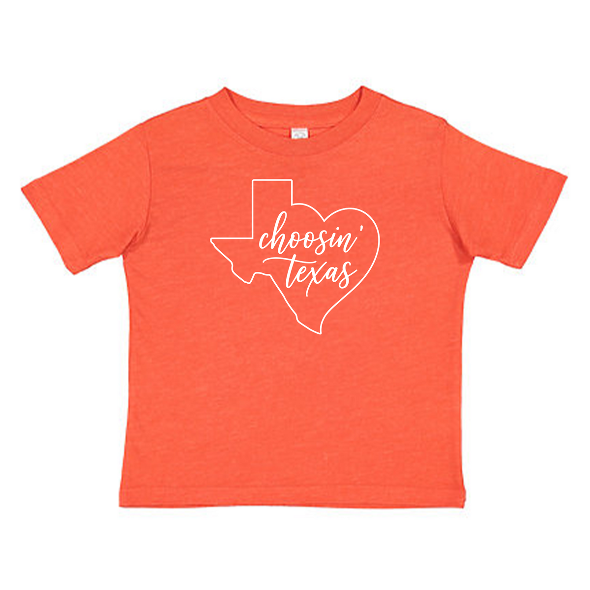 Choosin’ Texas Toddler T-Shirt – Rabbit Skins Texas Orange